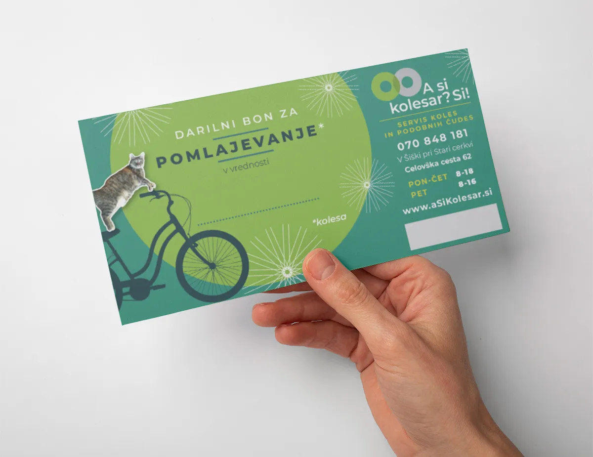 Darilni bon za ljubitelje kolesarjenja – servis in ture po Sloveniji